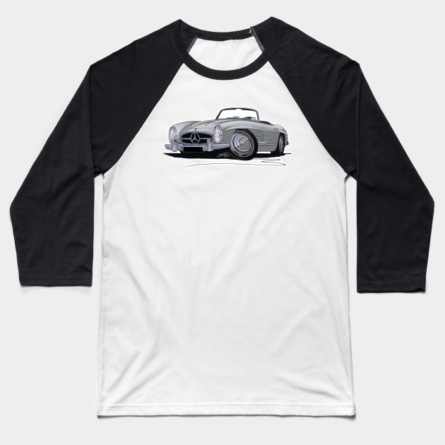 Mercedes 300SL Convertible Silver Baseball T-Shirt by y30man5